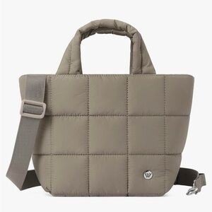 Small Puffer Quilted Crossbody Bag with Adjustable Strap